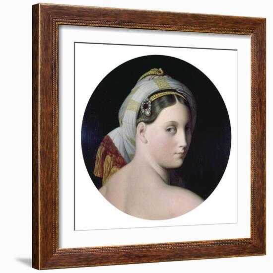 Head of the Grande Odalisque-Jean-Auguste-Dominique Ingres-Framed Art Print