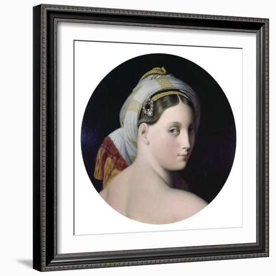 Head of the Grande Odalisque-Jean-Auguste-Dominique Ingres-Framed Art Print