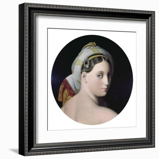 Head of the Grande Odalisque-Jean-Auguste-Dominique Ingres-Framed Art Print