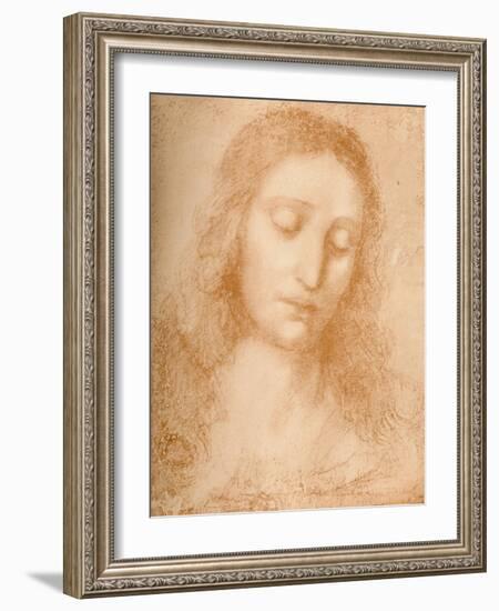 'Head of the Redeemer', c15th century, (1932)-Leonardo Da Vinci-Framed Giclee Print