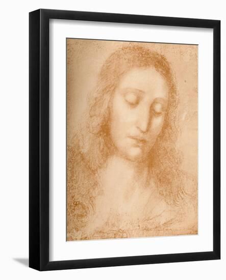 'Head of the Redeemer', c15th century, (1932)-Leonardo Da Vinci-Framed Giclee Print