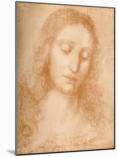 'Head of the Redeemer', c15th century, (1932)-Leonardo Da Vinci-Mounted Giclee Print