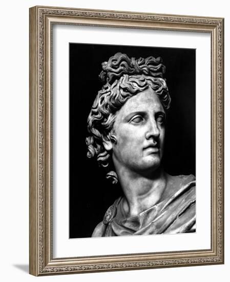 Head of the Statue of Apollo Known as the Belvedere-null-Framed Photographic Print