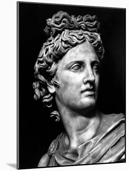 Head of the Statue of Apollo Known as the Belvedere-null-Mounted Photographic Print