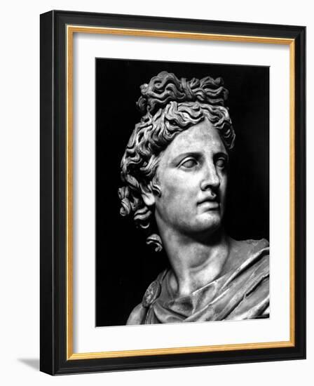 Head of the Statue of Apollo Known as the Belvedere-null-Framed Photographic Print