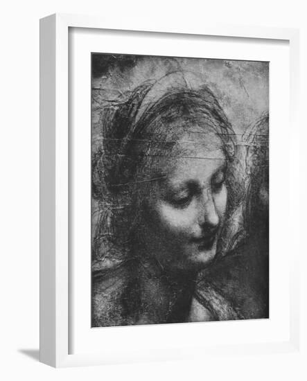 'Head of the Virgin - Virgin and Child with St. Anne and Infant St. John', c1480 (1945)-Leonardo Da Vinci-Framed Giclee Print