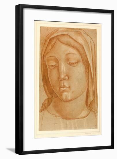 Head of the Virgin, with the Fingers of a Child's Hand on Her Right Shoulder-Cosimo Tura-Framed Giclee Print