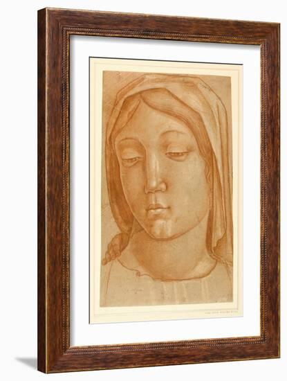 Head of the Virgin, with the Fingers of a Child's Hand on Her Right Shoulder-Cosimo Tura-Framed Giclee Print