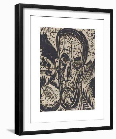 Head of van de Velde-Ernst Ludwig Kirchner-Framed Premium Giclee Print