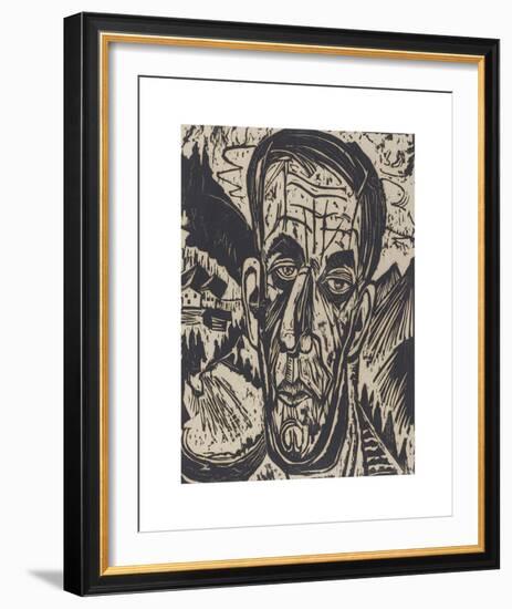 Head of van de Velde-Ernst Ludwig Kirchner-Framed Premium Giclee Print