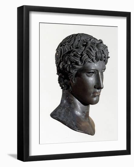 Head of Victorious Athlete Called the Benevento Head, Bronze, 5th century BC Greek-null-Framed Photographic Print