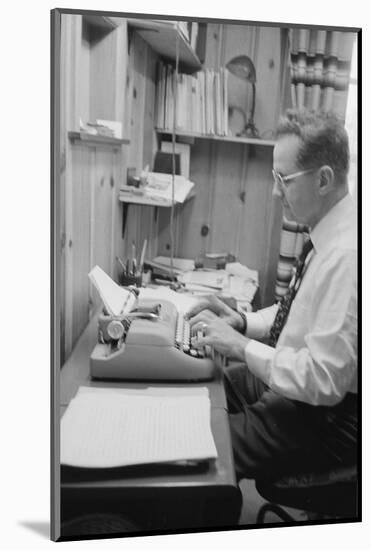 Head of Wright Aero Medical Lab Col. John P. Stapp Writing His Book at Home, Dayton, Ohio, 1959-Francis Miller-Mounted Photographic Print