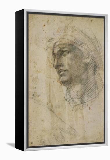 Head of Youth-Michelangelo-Framed Stretched Canvas