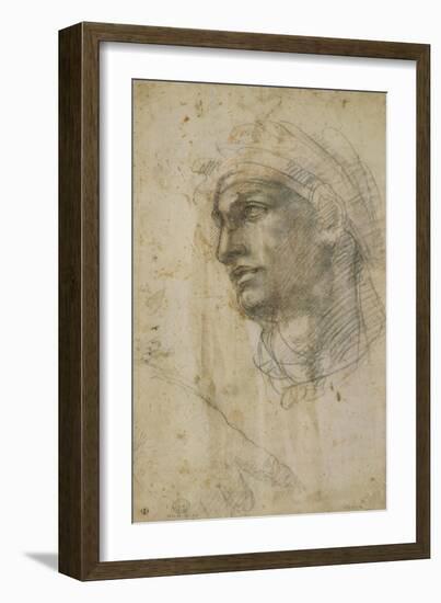 Head of Youth-Michelangelo-Framed Premium Giclee Print