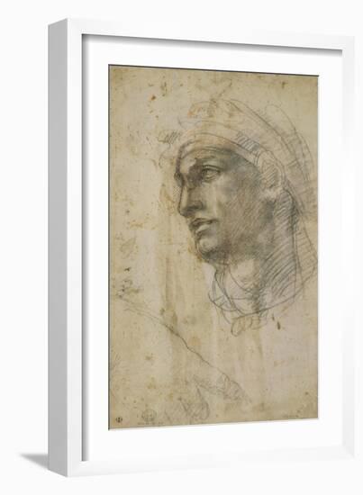 Head of Youth-Michelangelo-Framed Premium Giclee Print