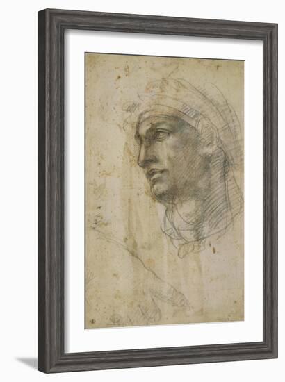 Head of Youth-Michelangelo-Framed Art Print