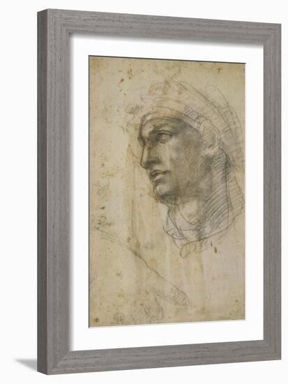 Head of Youth-Michelangelo-Framed Art Print