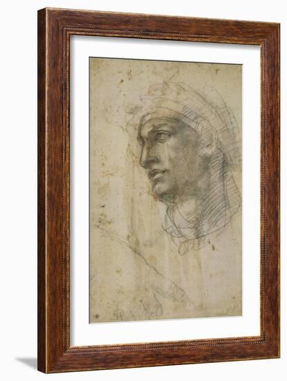 Head of Youth-Michelangelo-Framed Art Print