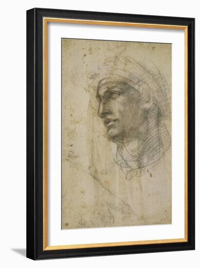 Head of Youth-Michelangelo-Framed Art Print