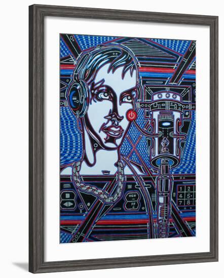 Head Phones-Abstract Graffiti-Framed Giclee Print