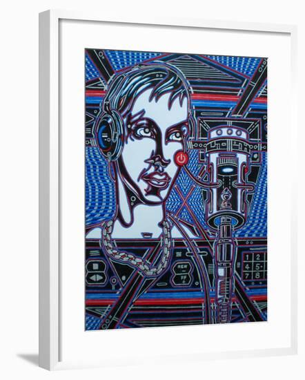 Head Phones-Abstract Graffiti-Framed Giclee Print