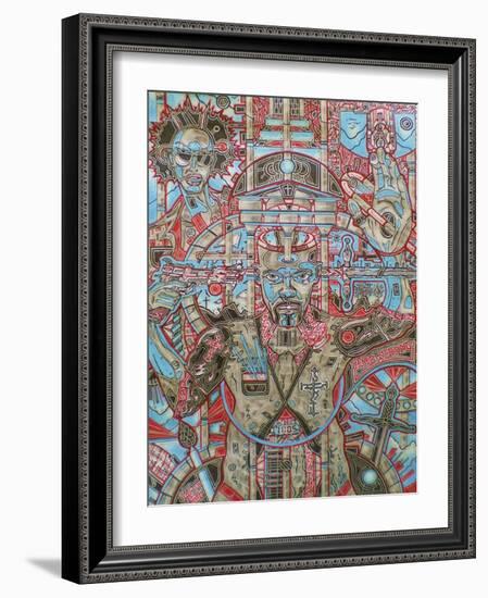 Head Strong-Abstract Graffiti-Framed Giclee Print