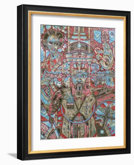Head Strong-Abstract Graffiti-Framed Giclee Print
