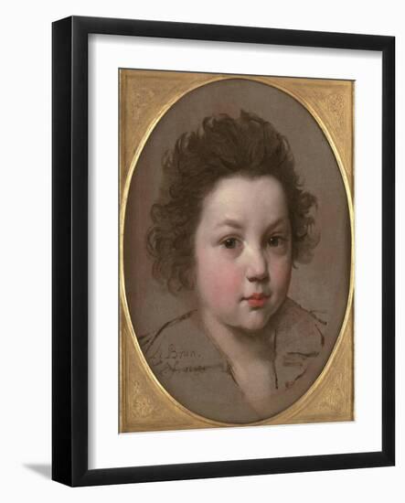 Head Study of a Boy-Charles Le Brun-Framed Giclee Print