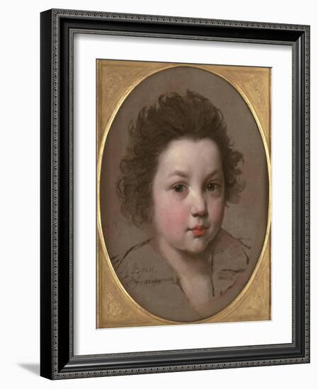 Head Study of a Boy-Charles Le Brun-Framed Giclee Print