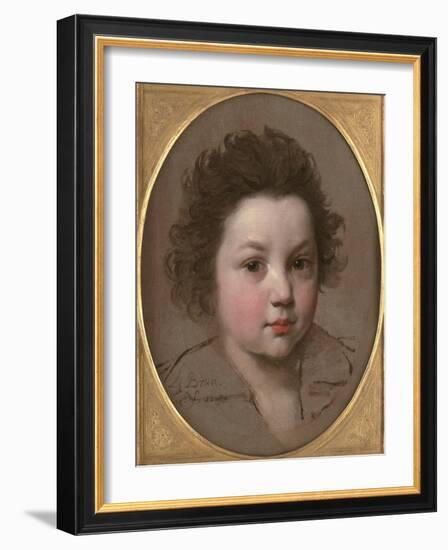 Head Study of a Boy-Charles Le Brun-Framed Giclee Print