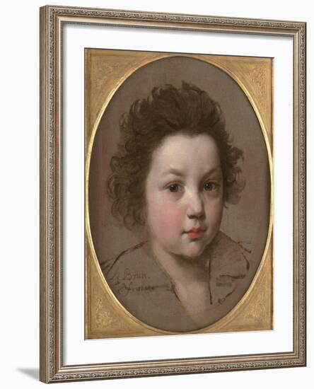 Head Study of a Boy-Charles Le Brun-Framed Giclee Print