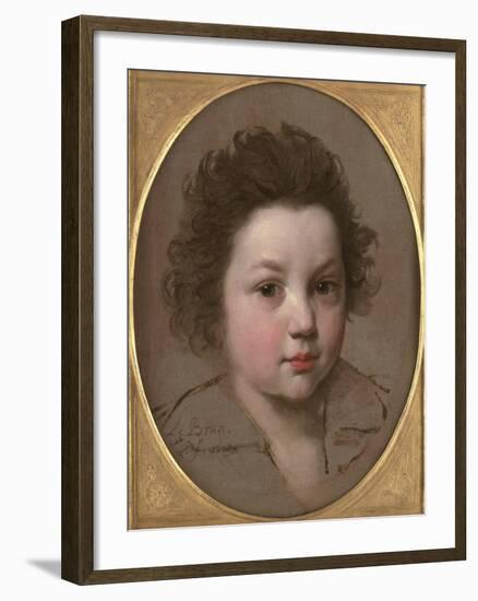 Head Study of a Boy-Charles Le Brun-Framed Giclee Print