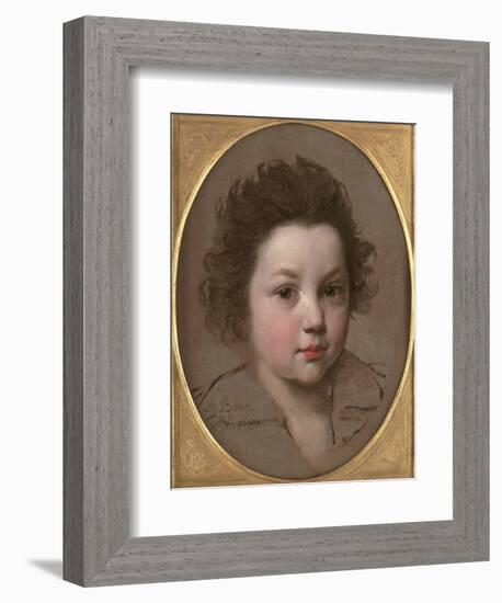 Head Study of a Boy-Charles Le Brun-Framed Giclee Print