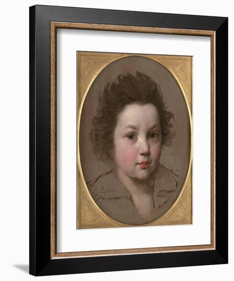 Head Study of a Boy-Charles Le Brun-Framed Giclee Print