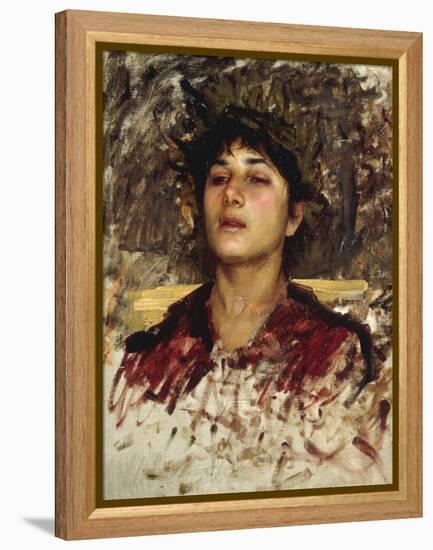 Head Study of a Corsican Boy-John William Waterhouse-Framed Premier Image Canvas