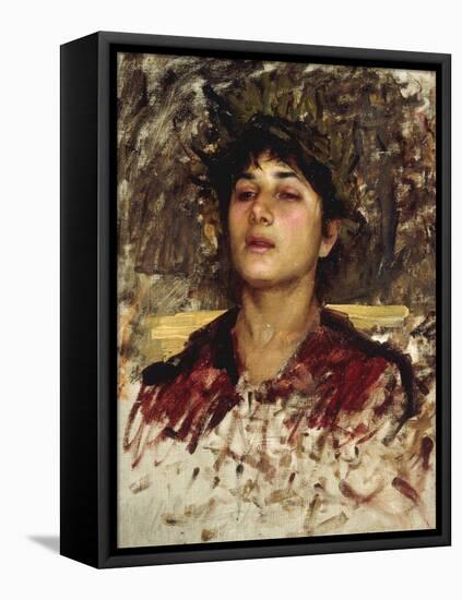 Head Study of a Corsican Boy-John William Waterhouse-Framed Premier Image Canvas