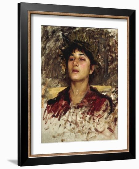 Head Study of a Corsican Boy-John William Waterhouse-Framed Giclee Print