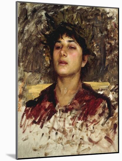 Head Study of a Corsican Boy-John William Waterhouse-Mounted Giclee Print