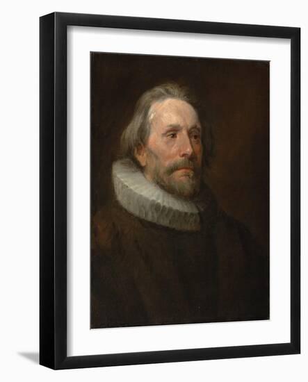 Head Study of a Man in a Ruff (Oil on Canvas)-Anthony Van Dyck-Framed Giclee Print