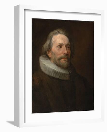 Head Study of a Man in a Ruff (Oil on Canvas)-Anthony Van Dyck-Framed Giclee Print