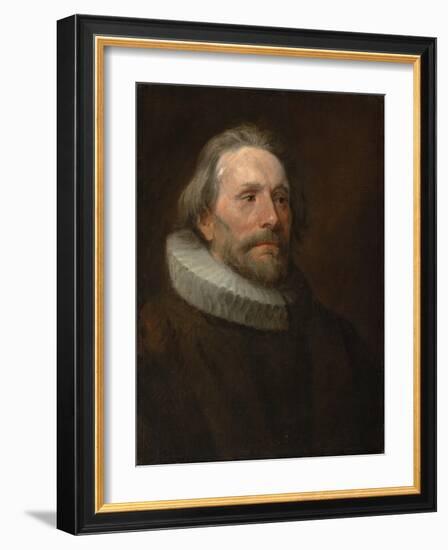 Head Study of a Man in a Ruff (Oil on Canvas)-Anthony Van Dyck-Framed Giclee Print