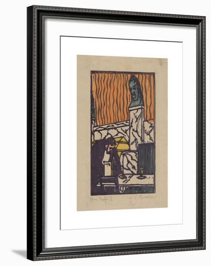 Head Waiter in Cafe-Ernst Ludwig Kirchner-Framed Premium Giclee Print