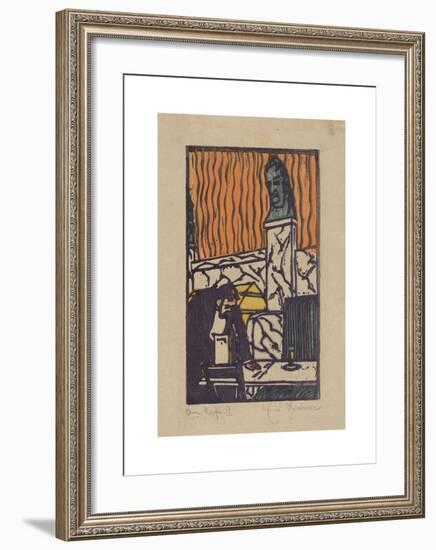 Head Waiter in Cafe-Ernst Ludwig Kirchner-Framed Premium Giclee Print