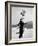 Head Waiter Rene Breguet Balancing Chair on Chin at Ice Rink of Grand Hotel-Alfred Eisenstaedt-Framed Photographic Print