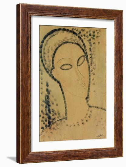 Head-Amedeo Modigliani-Framed Giclee Print