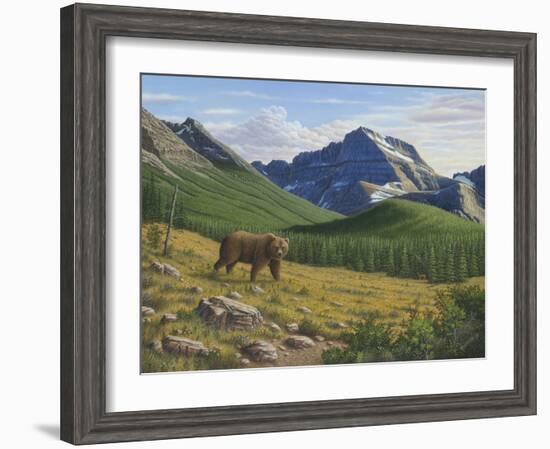 Heading Down the Slope-Robert Wavra-Framed Giclee Print