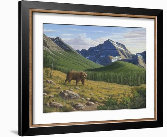 Heading Down the Slope-Robert Wavra-Framed Giclee Print