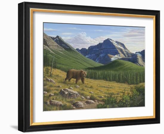 Heading Down the Slope-Robert Wavra-Framed Giclee Print