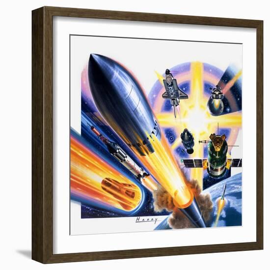 Heading for Space-Wilf Hardy-Framed Giclee Print