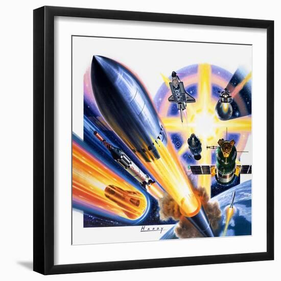 Heading for Space-Wilf Hardy-Framed Giclee Print